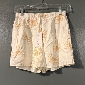 Petal & Pup Cream and Tan High Waist Shorts